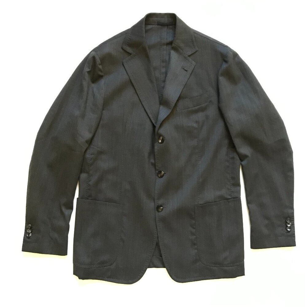 Sartorio Napoli by Kiton Submariner Sport Coat Jacket Mens 50 38 Gray Wool Suit